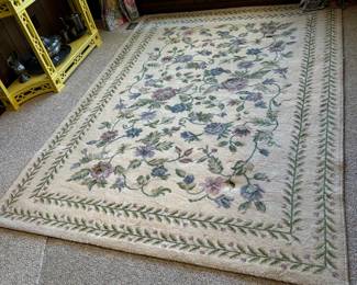#3	Cream Machine Made Rug  - 68-92"	 $75.00 			