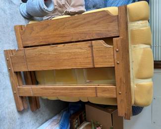#72	2 Sets of Wood Twin Beds w/Rails 	 $100.00 			