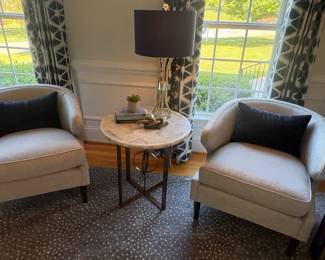 Calico Corner Barrel Back Chairs
