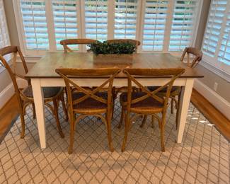 Custom Kitchen Table w/ Arhaus Chairs 