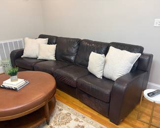 La Diff Natuzzi Leather Reclining Sofa 