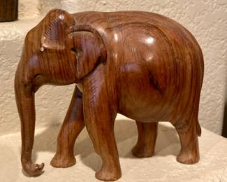 Hand Carved Wooden Elephant 