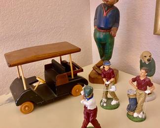 Multiple Vintage Golf Decor Pieces