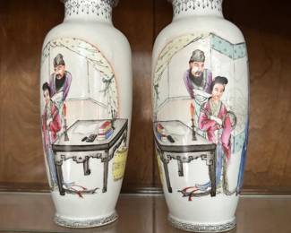Republic Period Chinese Famille Rose porcelain vases