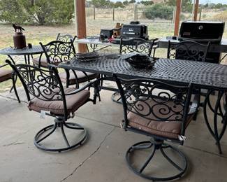 Outdoor 2BOutdoor Table with 6 Chairs and Small Table with 2 Chairs