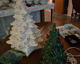 Vintage ceramic Christmas trees