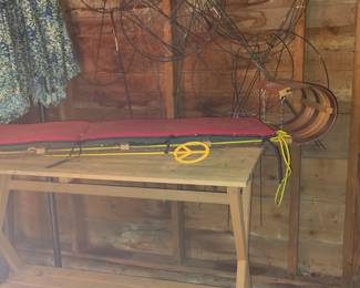LL Bean Tobaggon, Potting Table