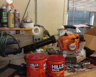 gas Stihl blower, miter saw