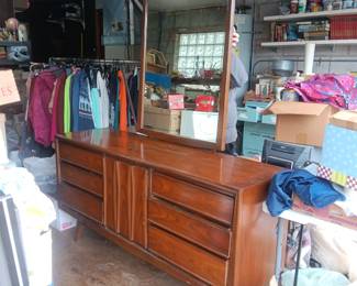 vintage Mid Century modern dresser & mirror