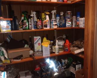 cleaning supplies, solvents, etc