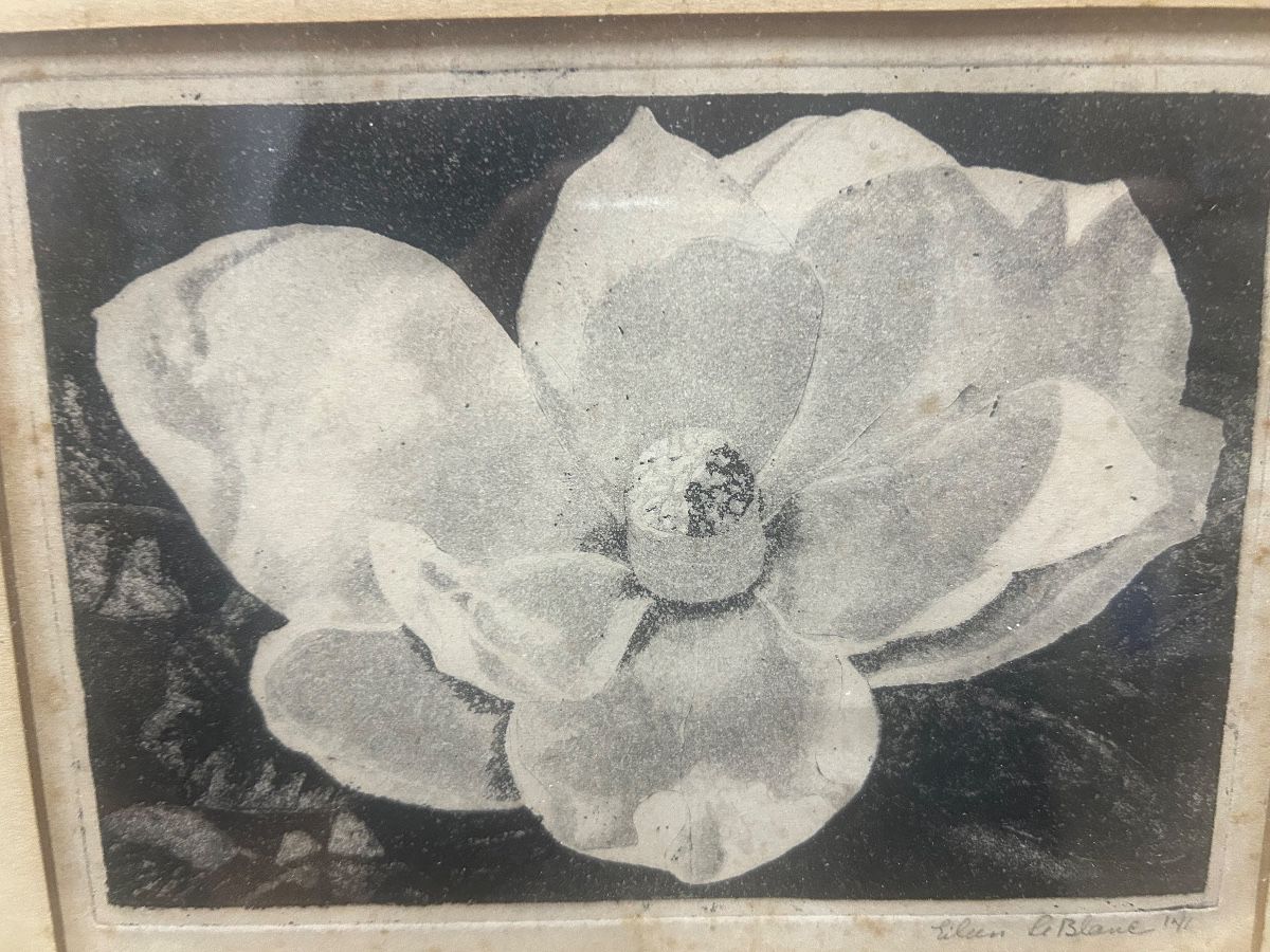 Newcomb woodblock print by Leblanc