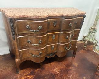 Marble top commode