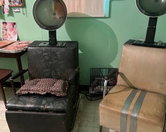 Hair dryer chairs