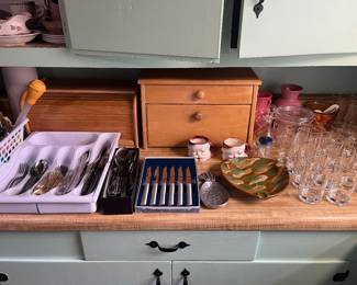 Utensils, bread boxes