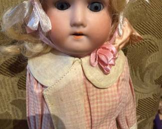 Antique  Armand Marisille Head Bisque, Sleepy Eyes, Jointed, Leather Body, Germany