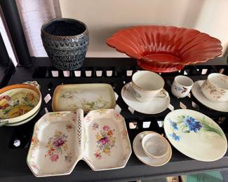 Art  Deco Catlina Island, Calif Pottery, Planter,, Vintage Cups Saucers