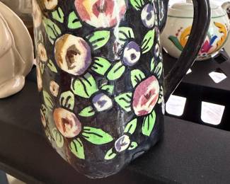 Antique Folk Art Pottery, SMF, Spain, Wine Sangria Jub
