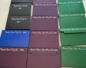 1979 Thru 1998 US Coin Proof Sets