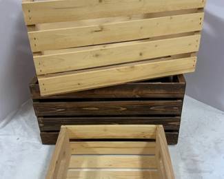 Three Wood Crates
