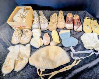 Vintage InfantToddler Shoes, Socks, Hats  Mittens