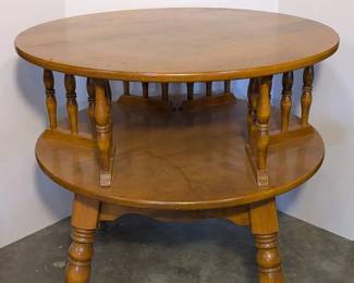 Round Wood Coffee Table  It Turns