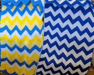 Two Crocheted Afghans