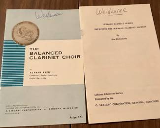 VintageAlfred Reed The Balanced Clarinet Choir  More