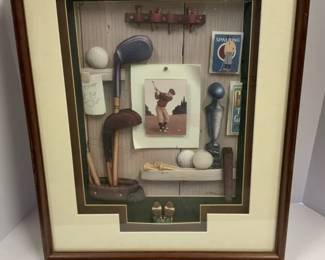 3D Golf Themed Shadow Box