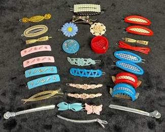 Vintage Hair Barrettes  Clips
