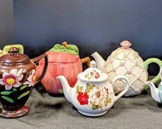 Lot Of Seven Teapots