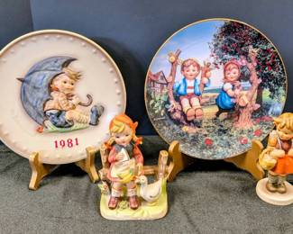 HummelGoebel Plates  One Figurine, One Erich Stauffer Figurine