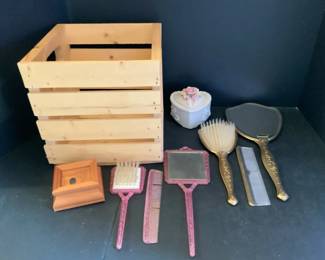 Vanity Items  Wood Crate