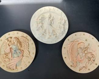 Ceramic Angel Plates By Roman