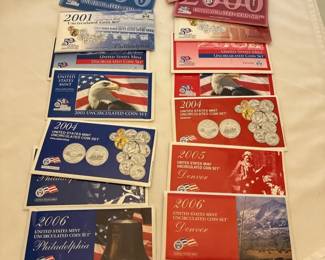 1999 Thru 2006 US Coin Proof Sets