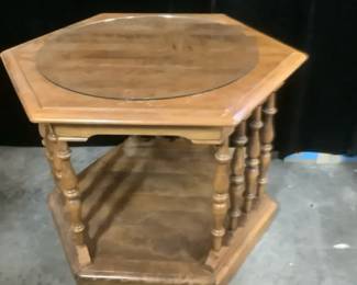 Side Table With Glass