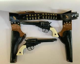 Roy Rogers Double Cap Gun  Holster