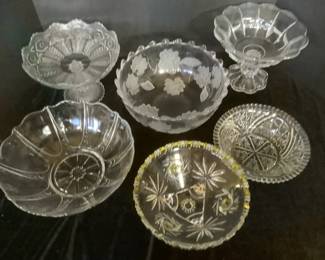 Six Glass Serving Bowls