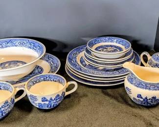 Vintage Homer Laughlin Blue Willow Dishes  More