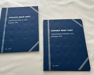 Lincoln Head Penny Books One  Two Lot  Two