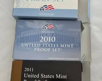 2009 Thru 2011 US Coin Proof Sets
