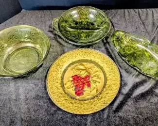 Green Vintage Dishes