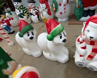 VINTAGE POLAR BEAR BLOW MOLDS