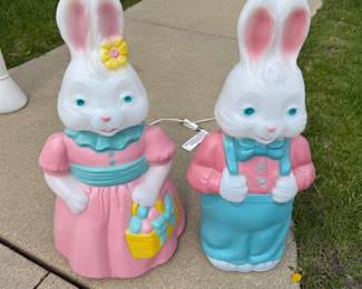 VINTAGE EASTER RABBIT BLOW MOLDS