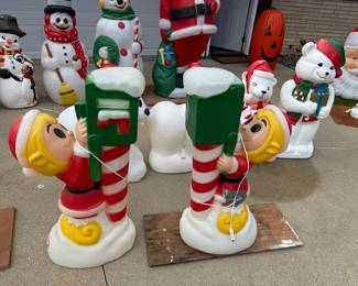 VINTAGE ELVES BLOW MOLDS