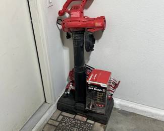 Leaf Blower & Jack Stands