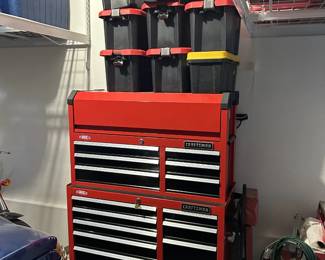 Craftsman Tool Box filled with new hand/cordless tools