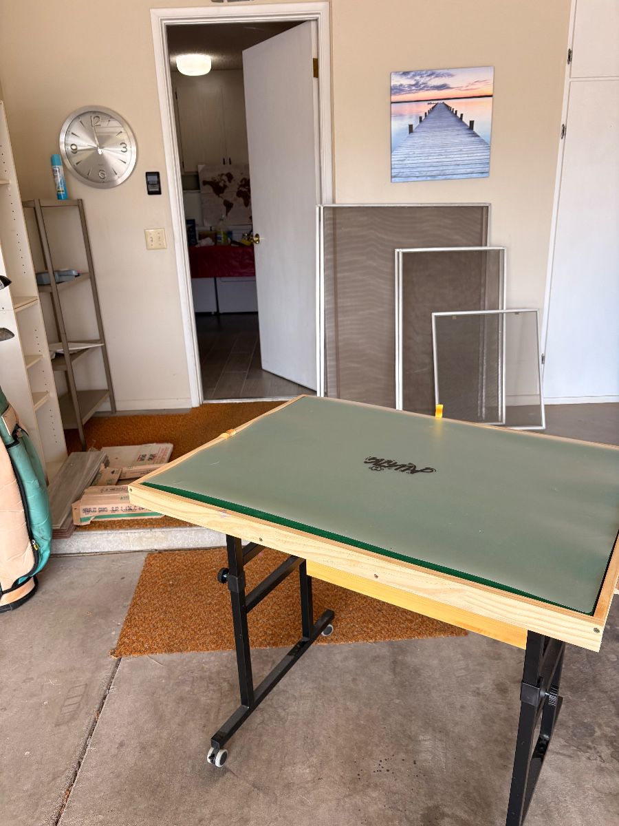 Clocks, New puzzle table , shelves, screens