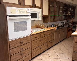 Oven, stove, cabinets, dishwasher