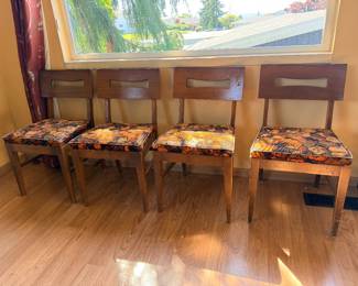 Mid Century Dining Chairs - these go with the dining room table - not sold separately.