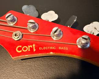 Cort Electric Bass Guitar with wires and stand